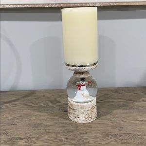 Snow globe candle holder